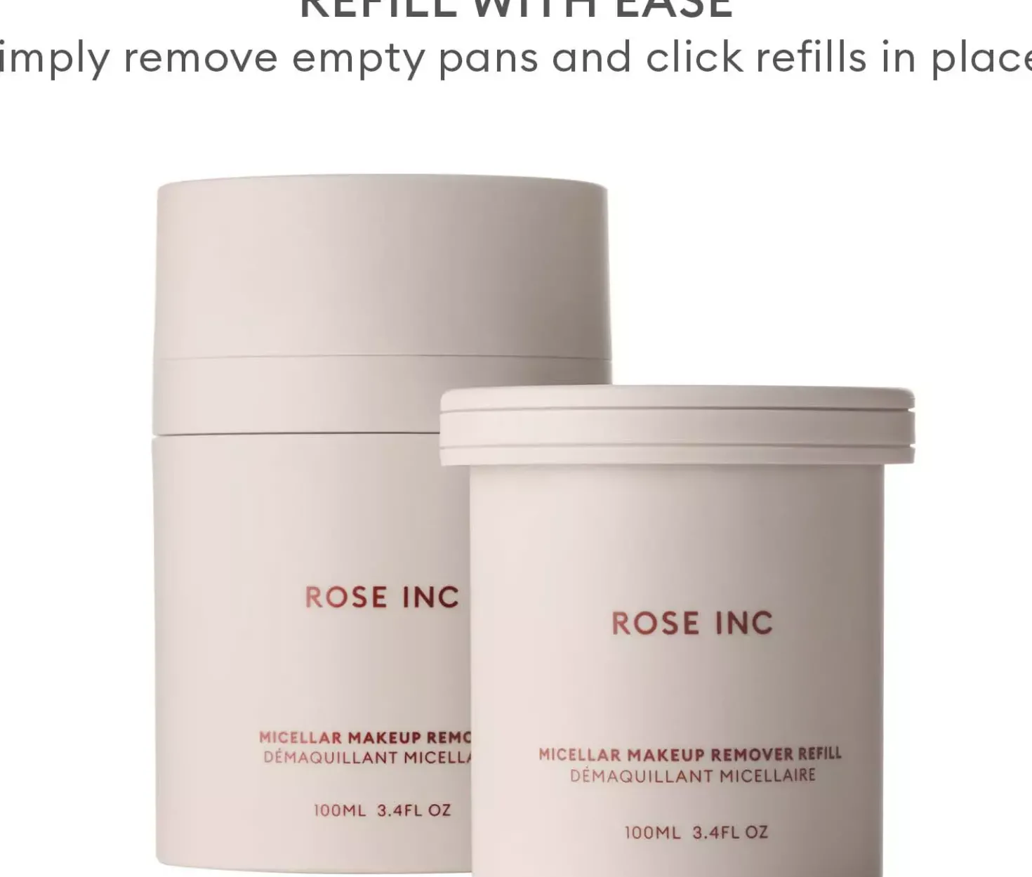 Rose Inc Cleanse Sublime Micellar Makeup Remover Refill 100 ml