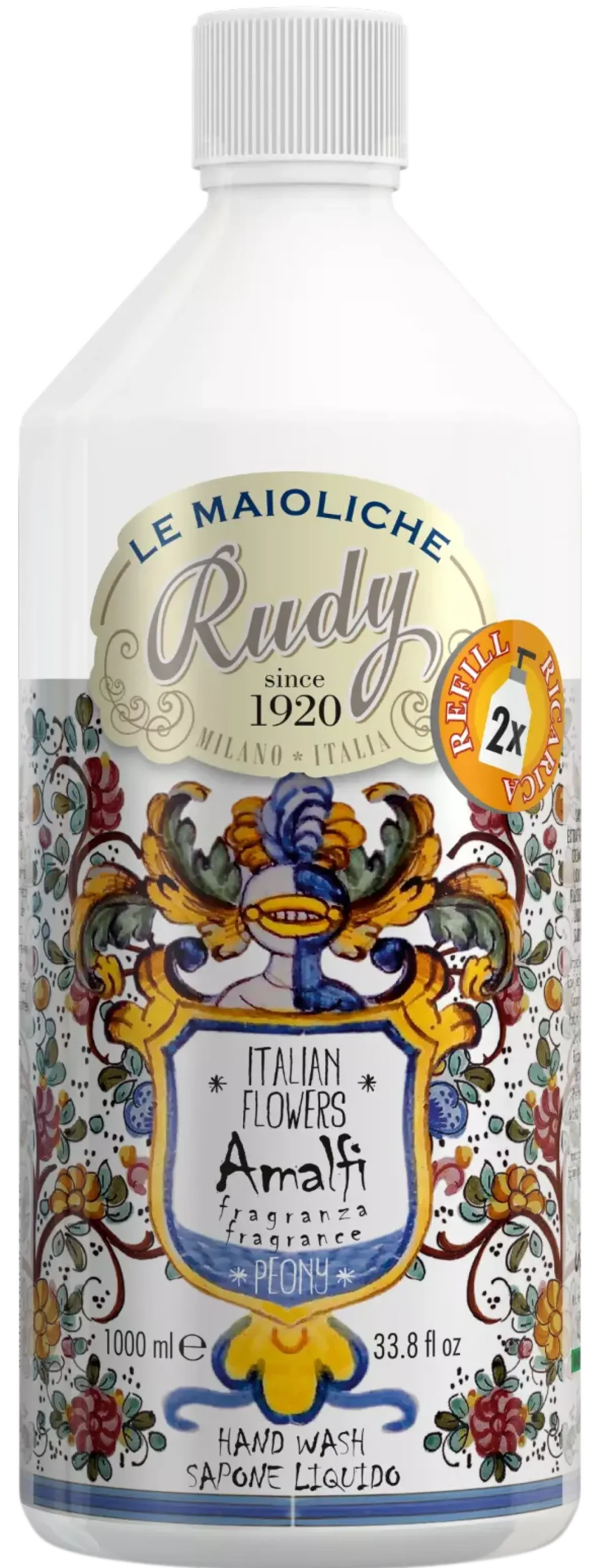 RudyAmalfie Peony Le Maioliche Hand Wash Refill 1000 ml