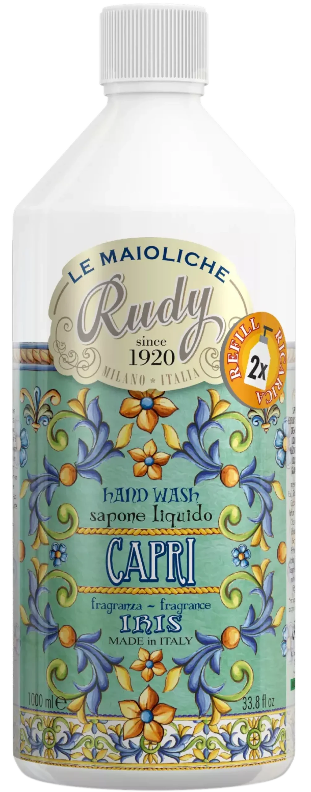 RudyIris of Capri Le Maioliche Hand Wash Refill 1000 ml