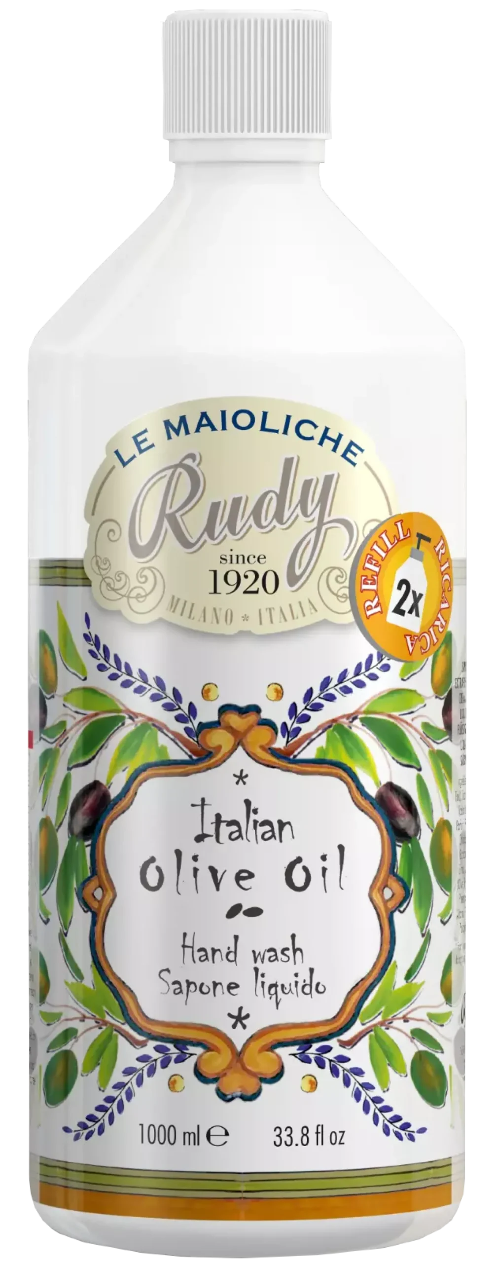 RudyItalian Olive Oil Le Maioliche Hand Wash Refill 1000 ml