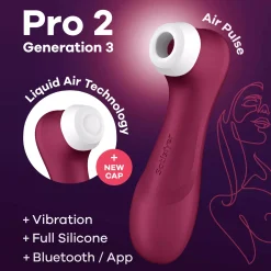 Satisfyer Pro 2 Generation 3 Connect App Wine Red