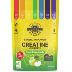 Sevital Kreatin Gummies Sour Green Apple 60 stk