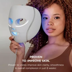 Shark Beauty CryoGlow Red Blue & Infrared iQLED Face Mask & Under Eye Cooling Blue Frost