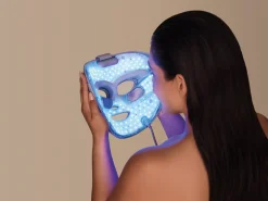Shark Beauty CryoGlow Red Blue & Infrared iQLED Face Mask & Under Eye Cooling Blue Frost
