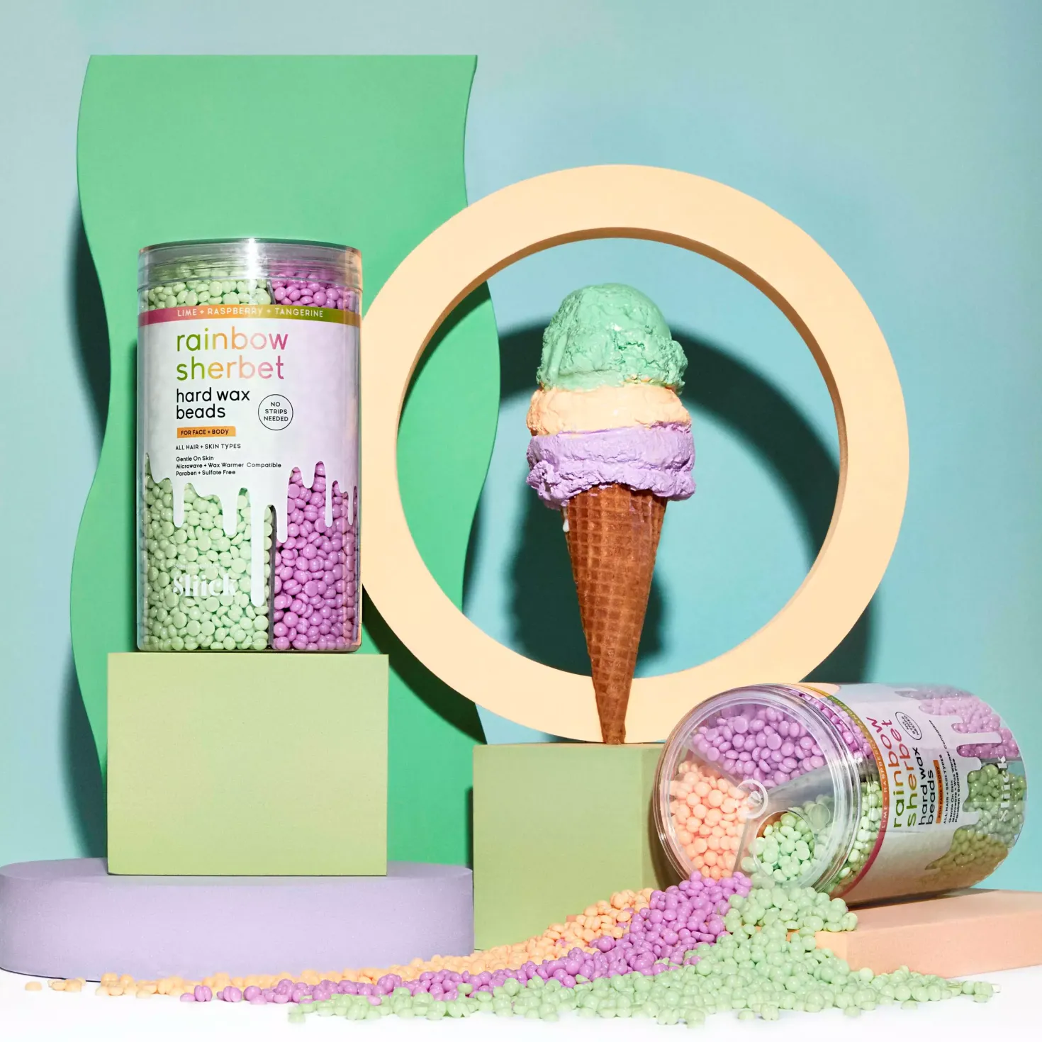 Sliick by Salon Perfect Hard Wax Beads Rainbow Sherbet