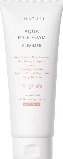 S.NATURE Aqua Rice Foam Cleanser 160 ml