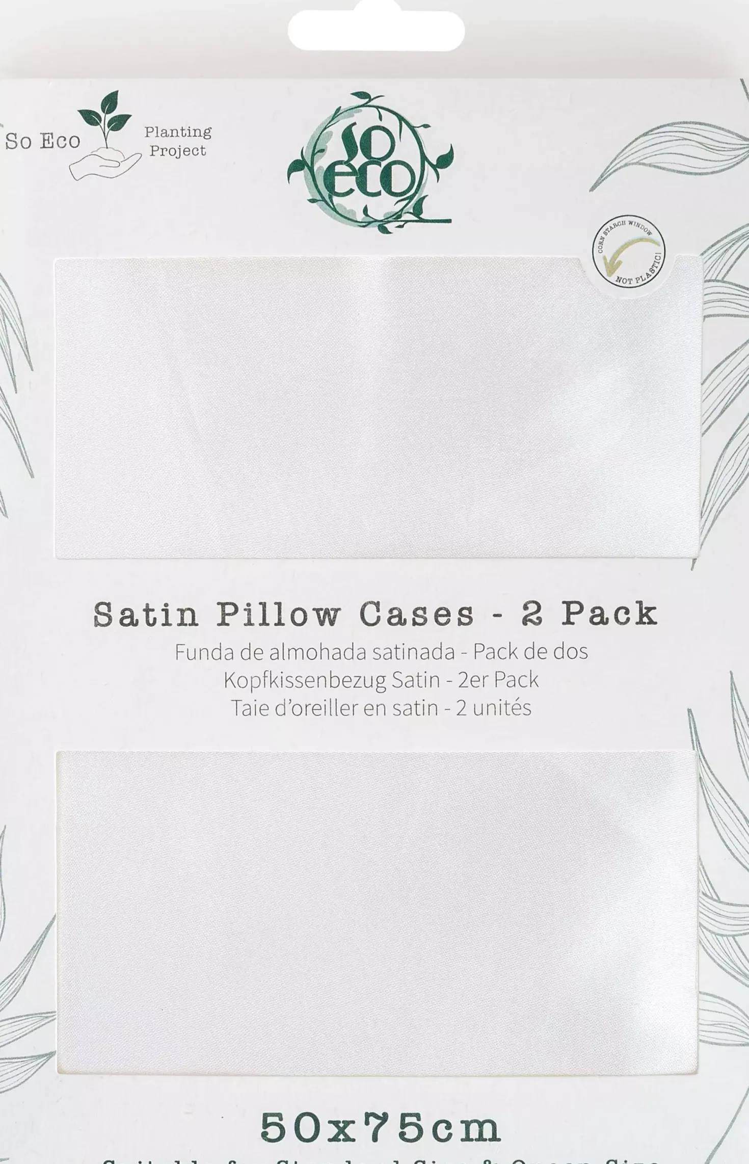 So Eco Satin Pillow Case Double Pack