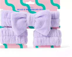 Soft Spell Headband & Wristband Set – Makeup Spa Set