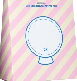 Soft Spell LED Makeup Mirror with Suction Cup – 5x Magnification
