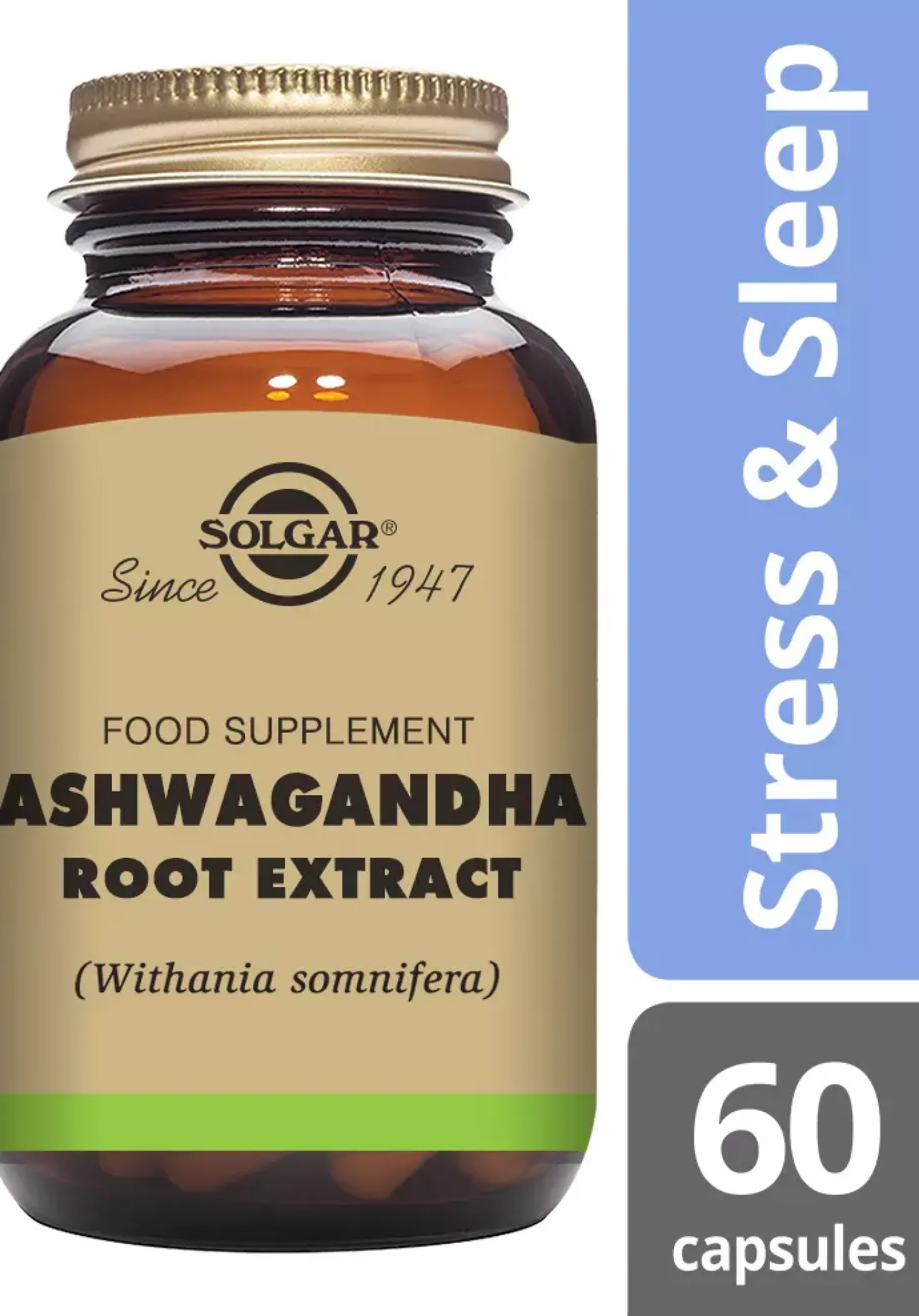 Solgar Ashwagandha Root Extract Vegetable Capsules 60 stk