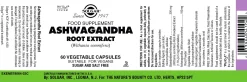 Solgar Ashwagandha Root Extract Vegetable Capsules 60 stk