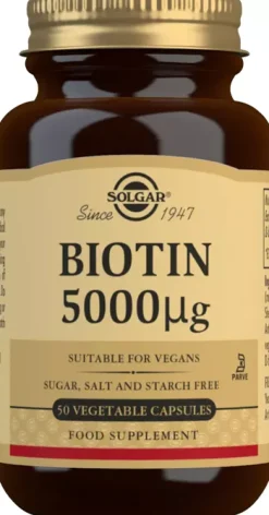 Solgar Biotin 5000 μg Vegetable Capsules 100 stk