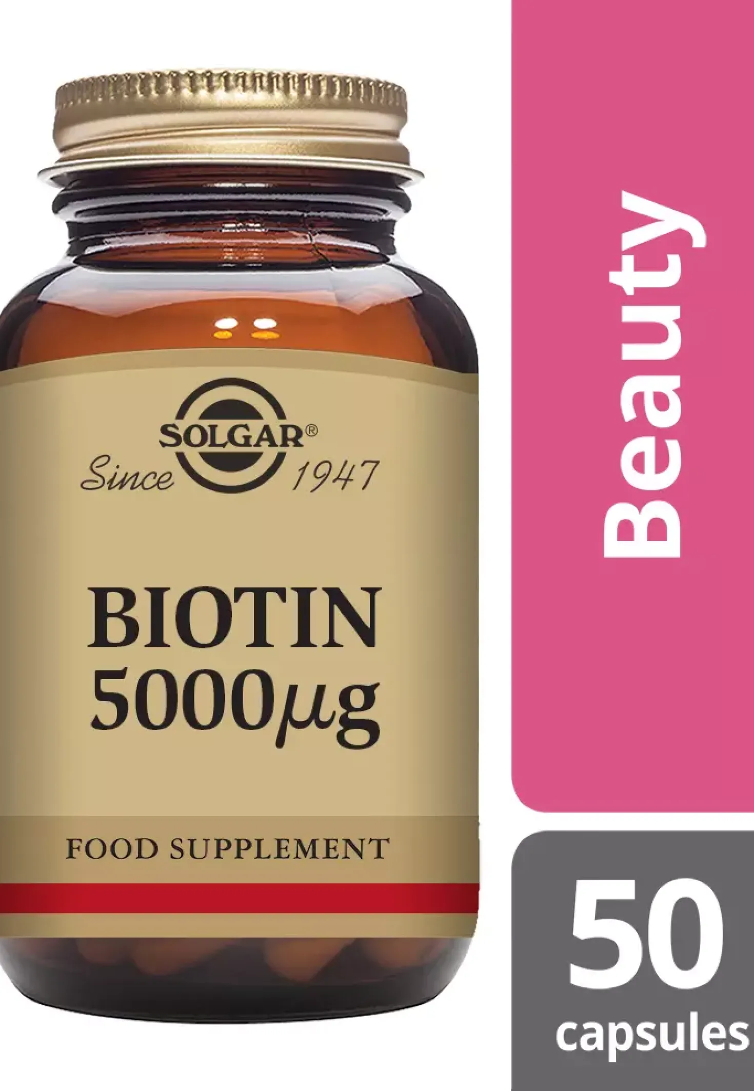 Solgar Biotin 5000 μg Vegetable Capsules 100 stk
