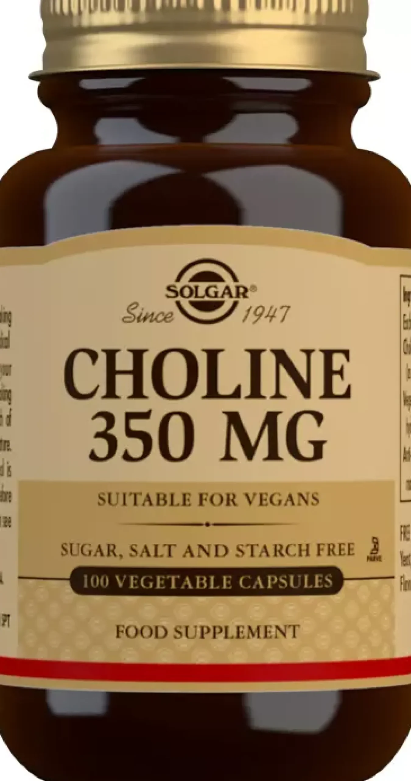 Solgar Choline 350 mg Vegetable Capsules 100 stk