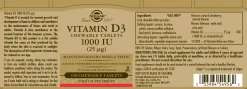 Solgar Vitamin D3 1000 IU 100 stk