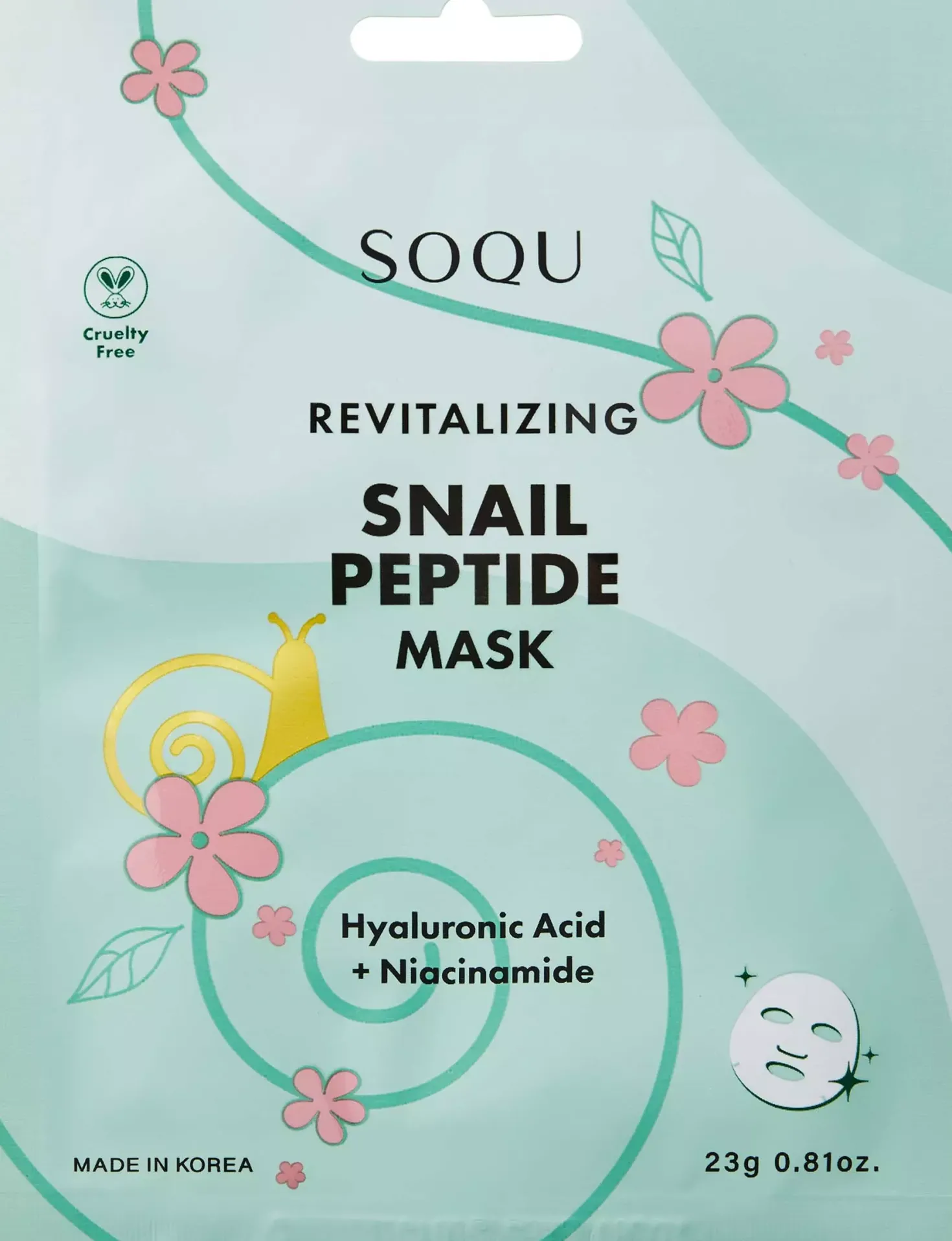 SOQU Snail Peptide Sheet Mask 23 g