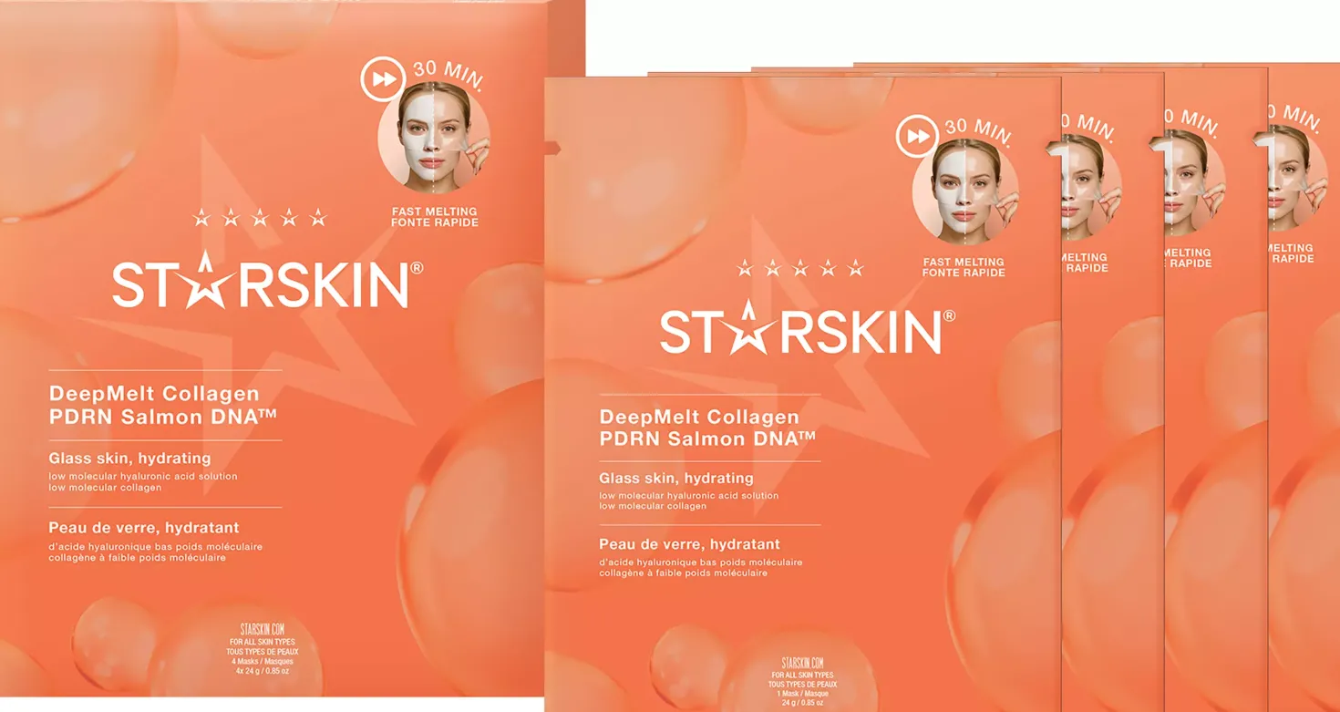 Starskin DeepMelt Collagen PDRN Salmon DNA Face Mask 4 stk