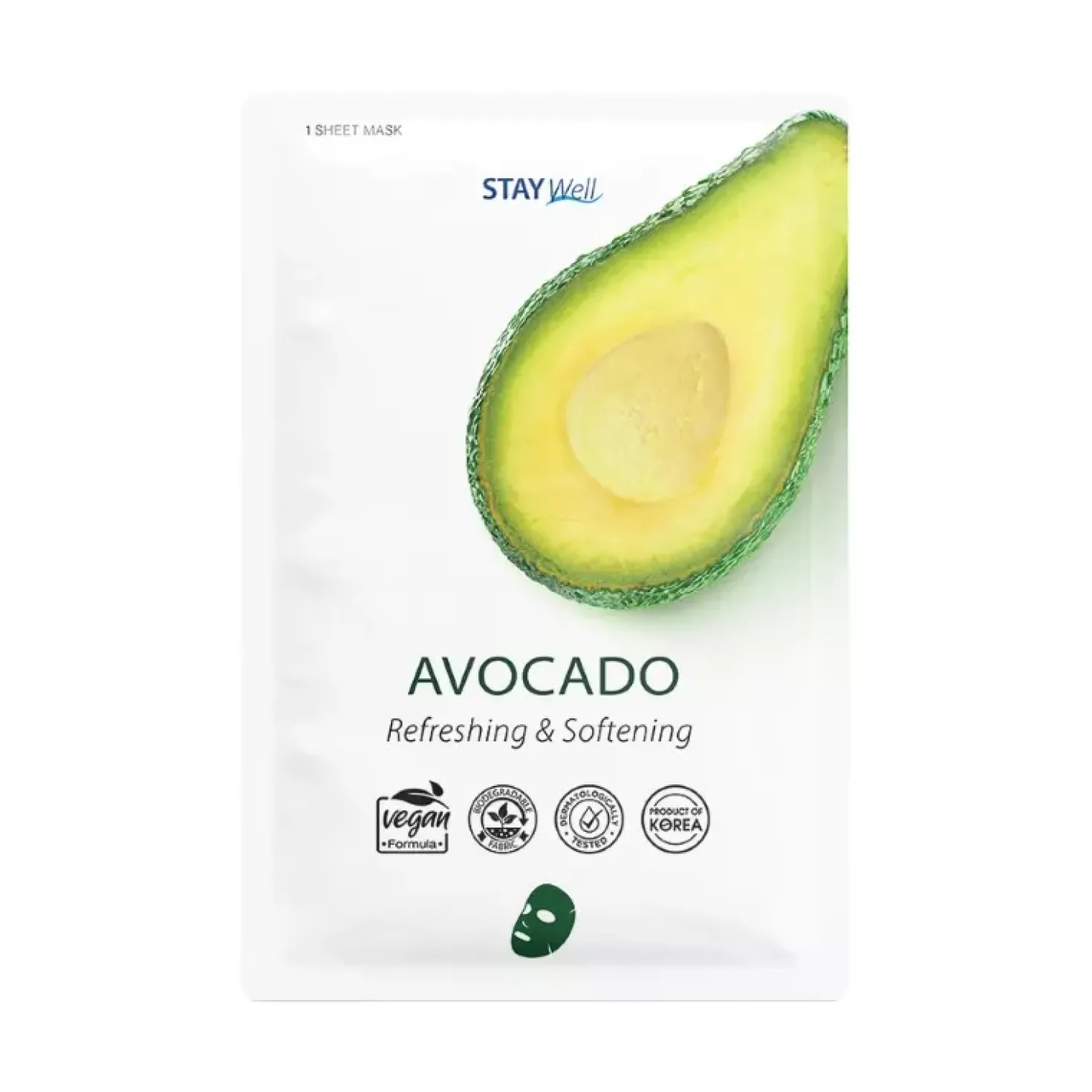 Stay Well Vegan Sheet Mask - Avocado 20 g