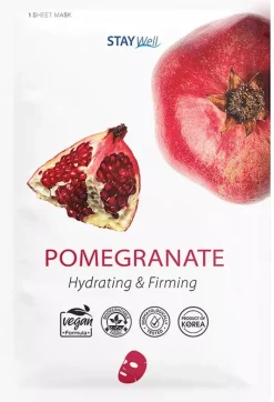Stay Well Vegan Sheet Mask - Pomegranate 20 g