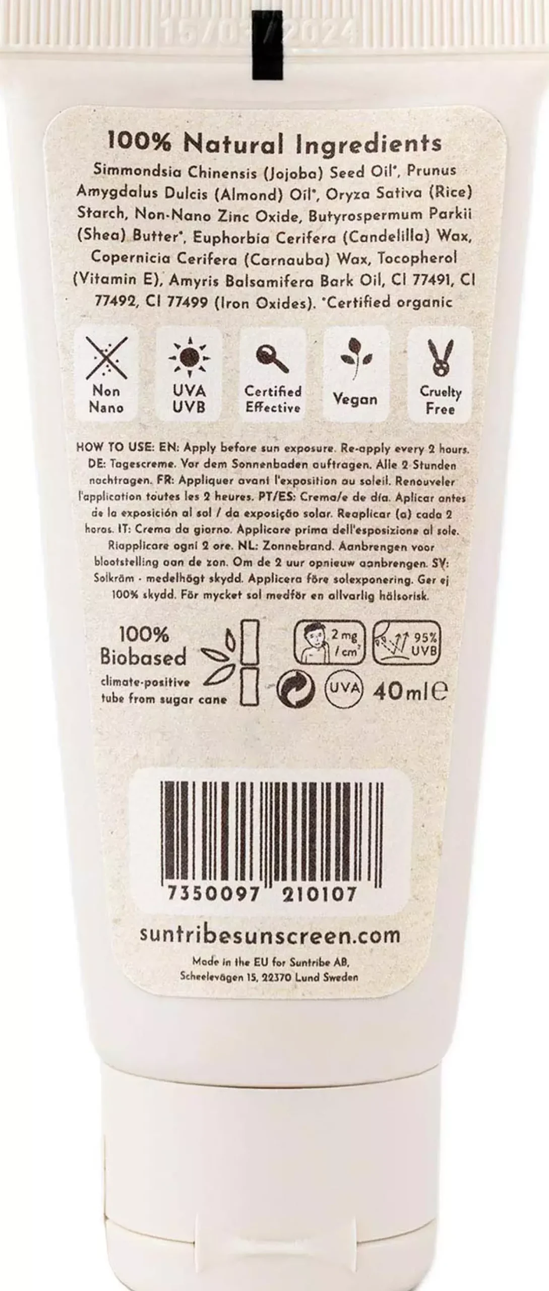 SuntribeSun Care Suntribe All Natural Mineral Day Cream Spf 20 40 ml