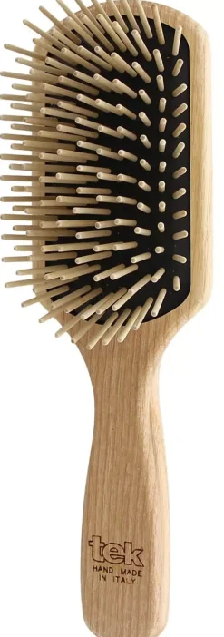 Tek Large Paddle Brush With Long Wooden Pins