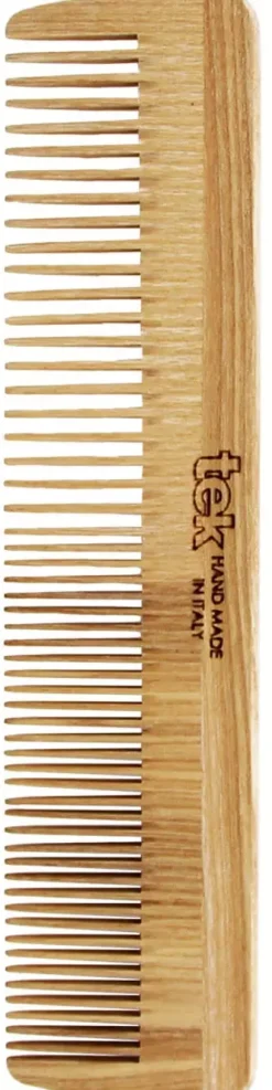 Tek Large Wooden Comb With Medium Sized And Fine Teeth