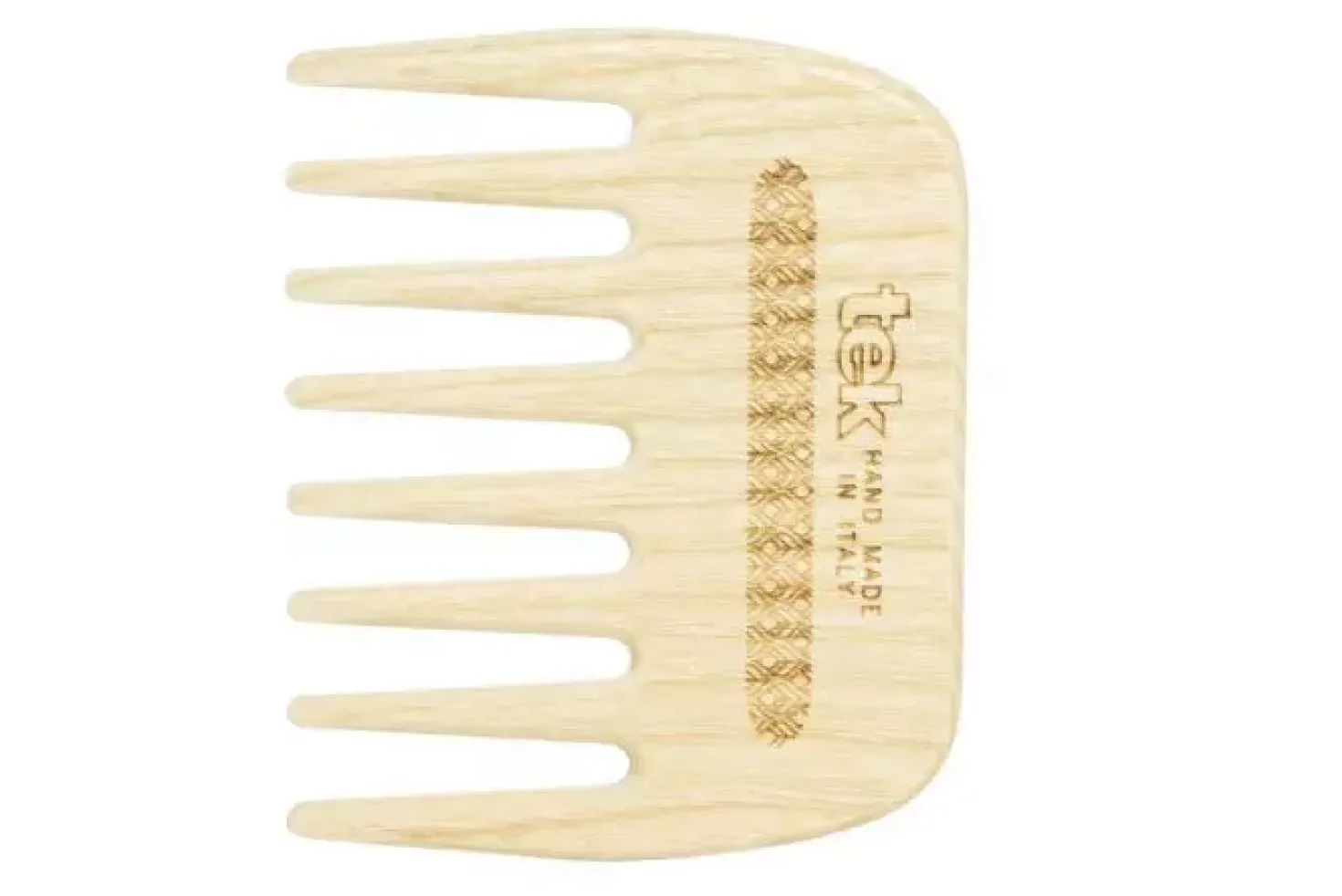 Tek Small Wide-Tooth Comb in Natural Wood