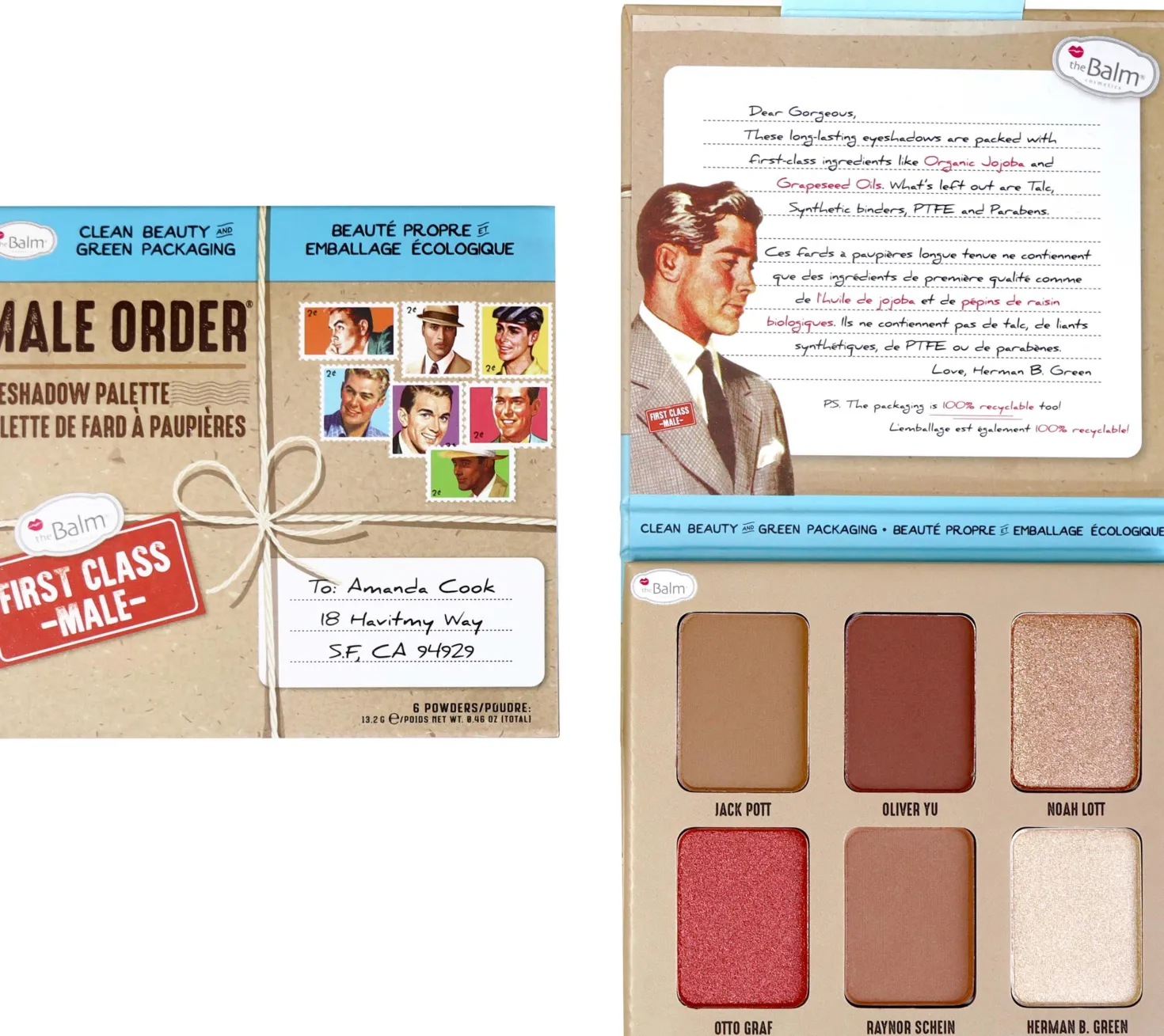 the Balm Male Order First Class Eyeshadow Palette