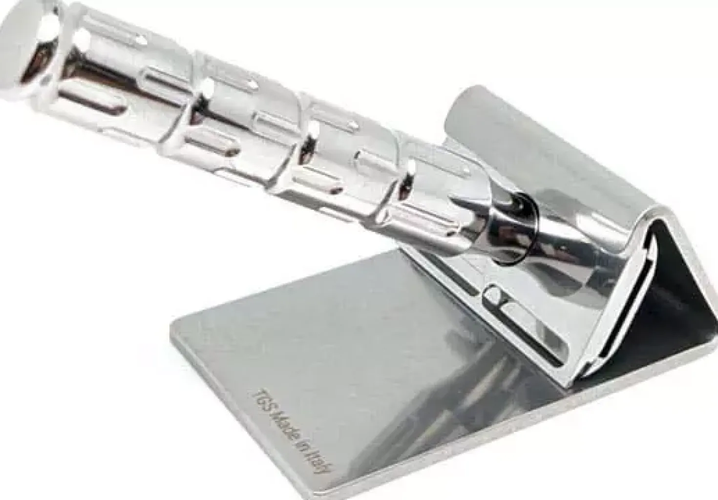 The Goodfellas' Smile Stand for Safety Razor Stainless Steel
