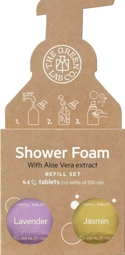 The Green Lab Co. Refill Shower Foam Lavender & Jasmin 4x125ml