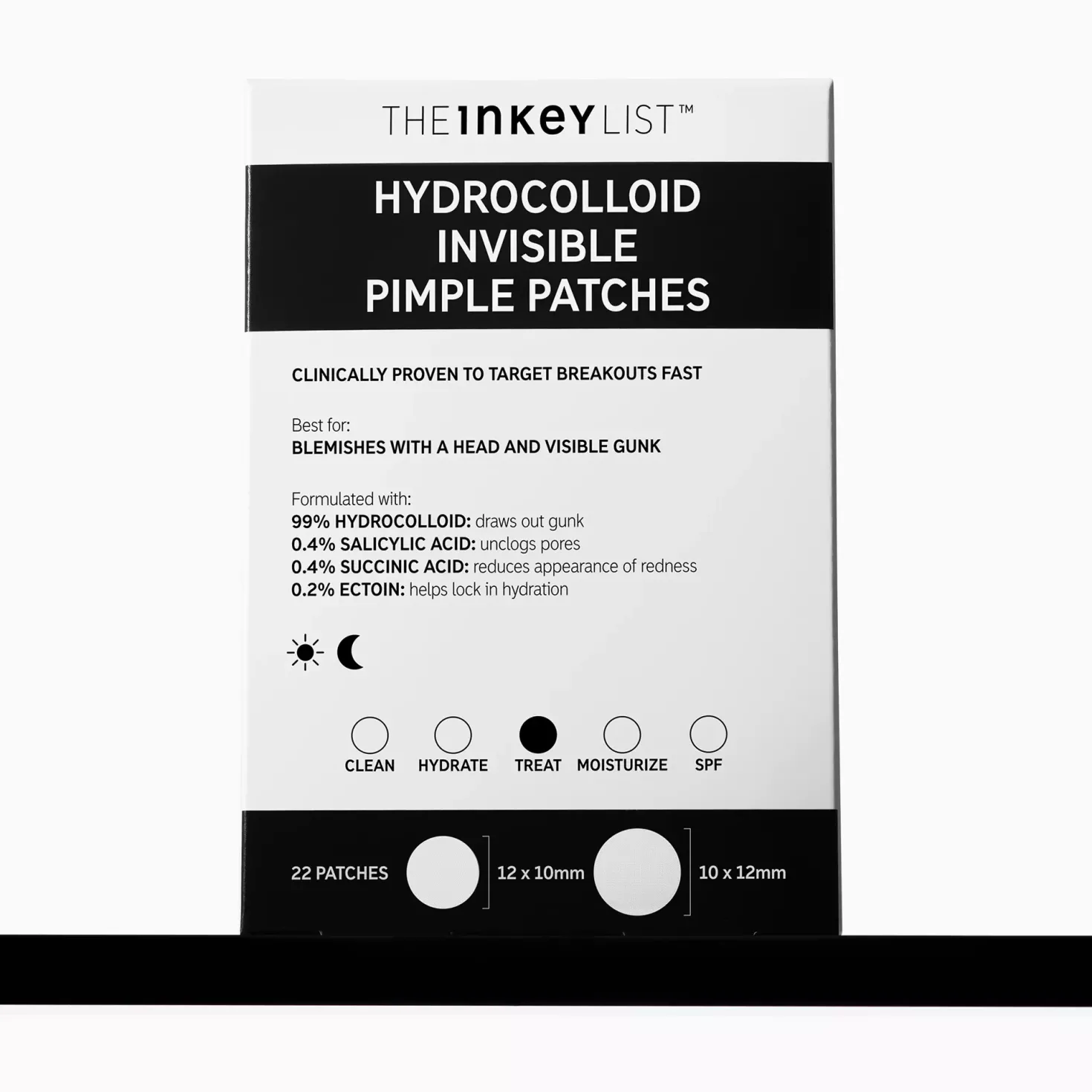 The Inkey List Hydrocolloid Invisible Pimple Patches 22 stk