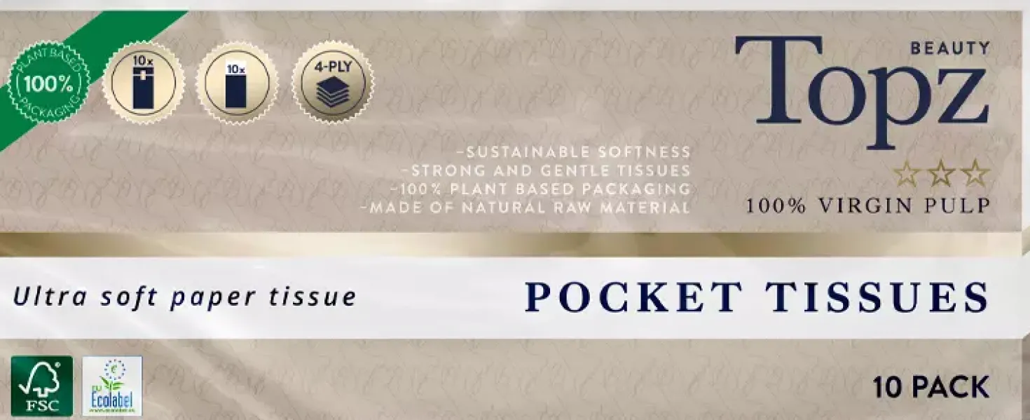 TopzPremium Pocket Tissues 10x10-pack