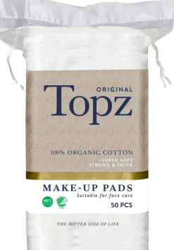 TopzPremium Square Make Up Pads 50 stk