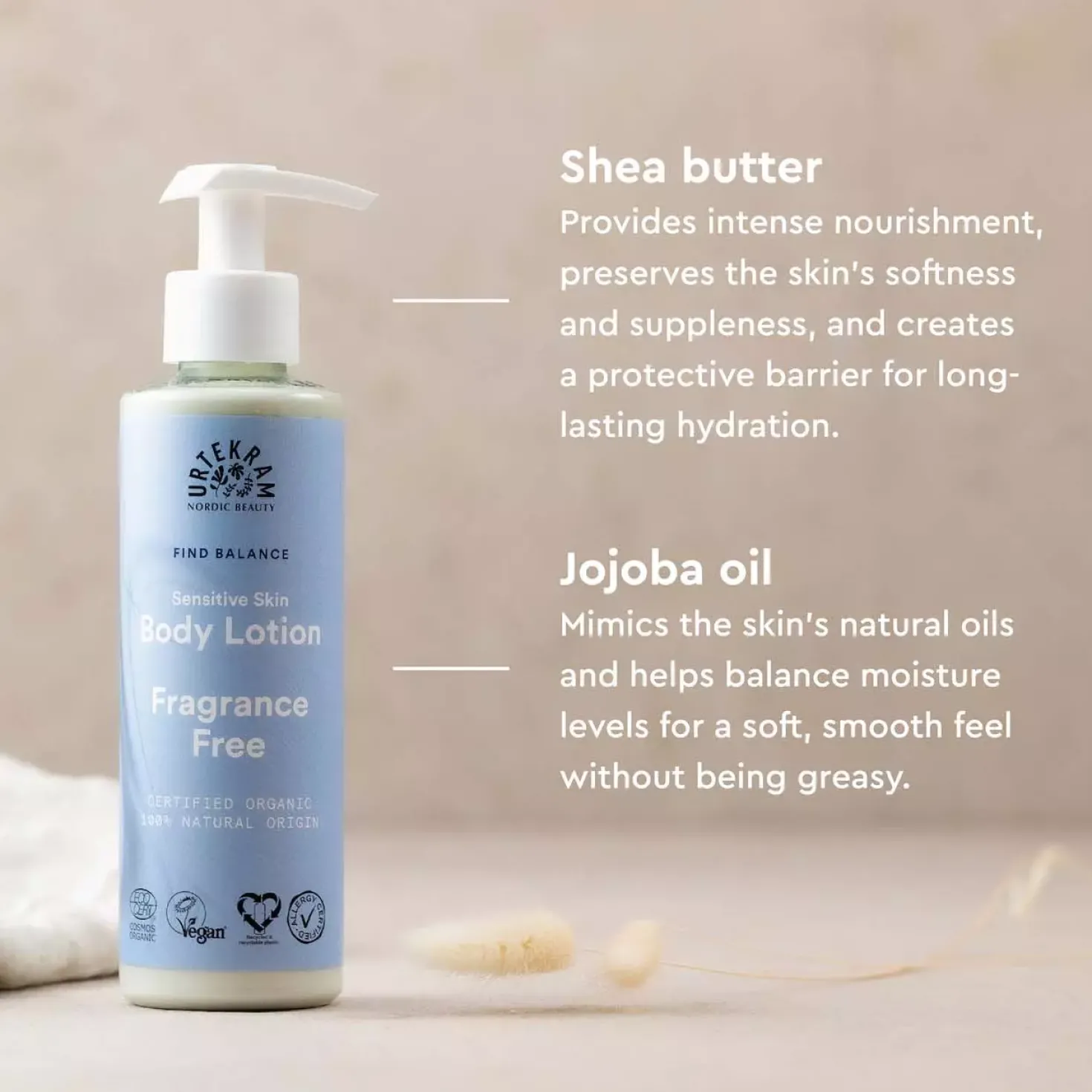 UrtekramFragrance Free Body Lotion 245ml 245 ml