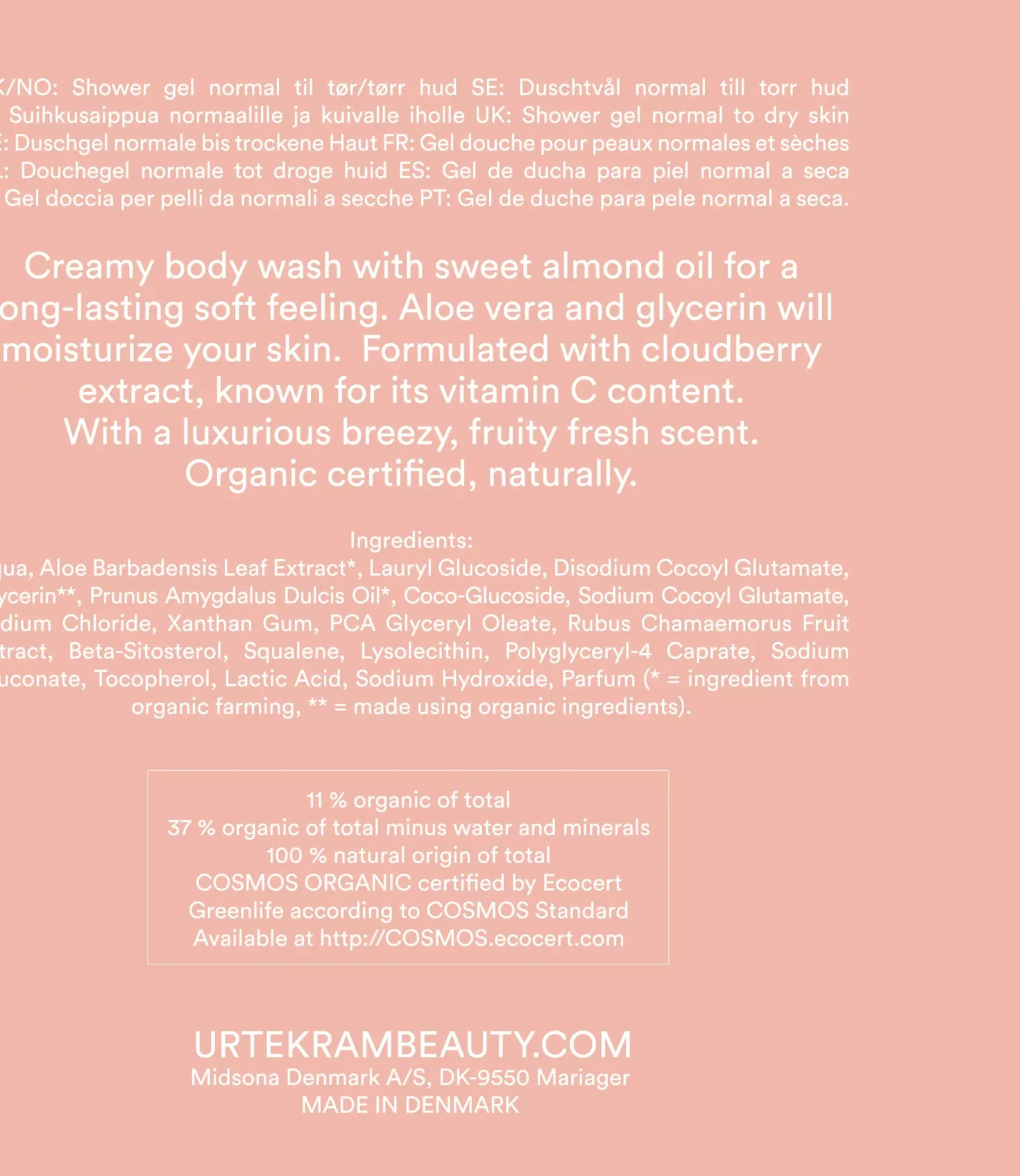 UrtekramNordic Berry Creamy Body Wash 500 ml