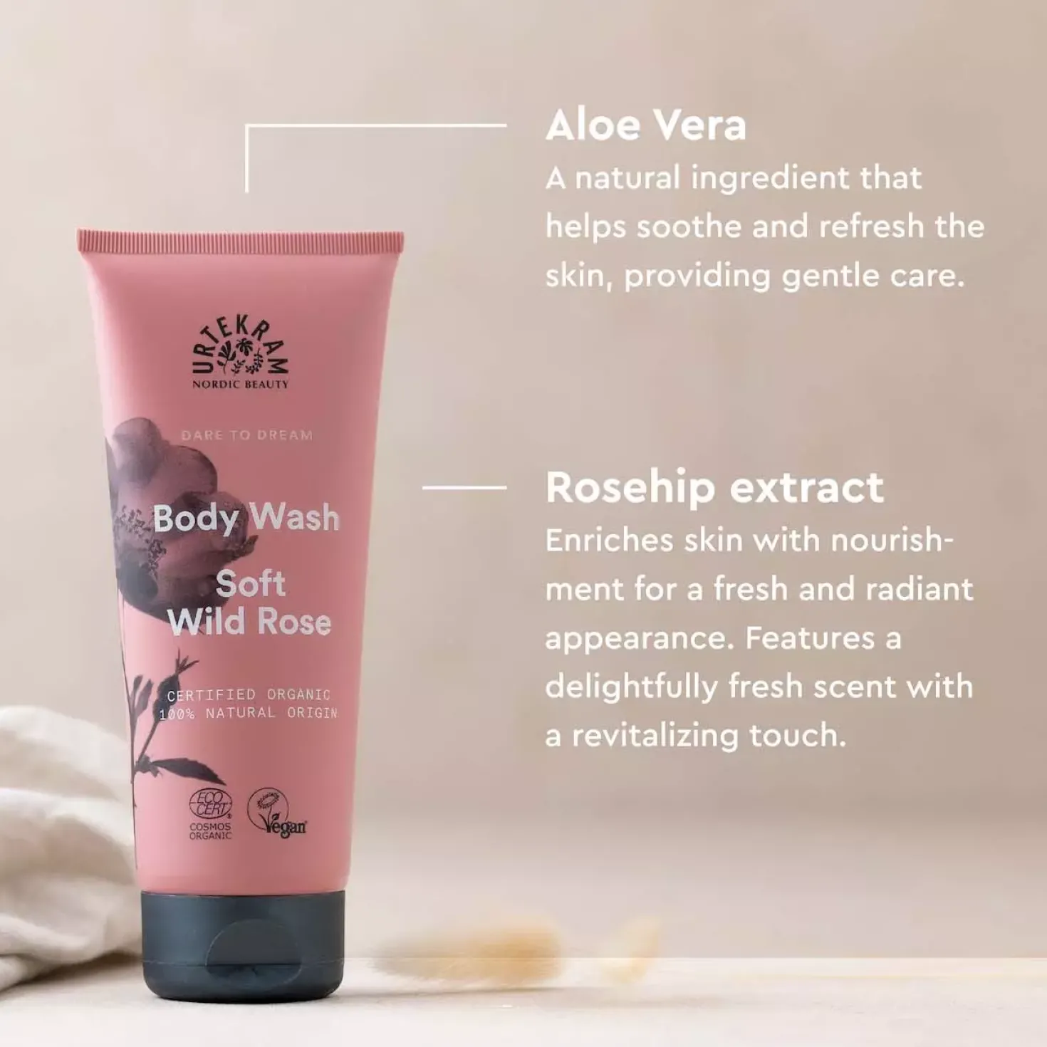 UrtekramSoft Wild Rose Dare to Dream Body Wash 200 ml