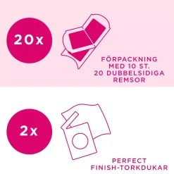 Veet Pure Wax Strips Sensitive Skin Legs & Body 20 stk