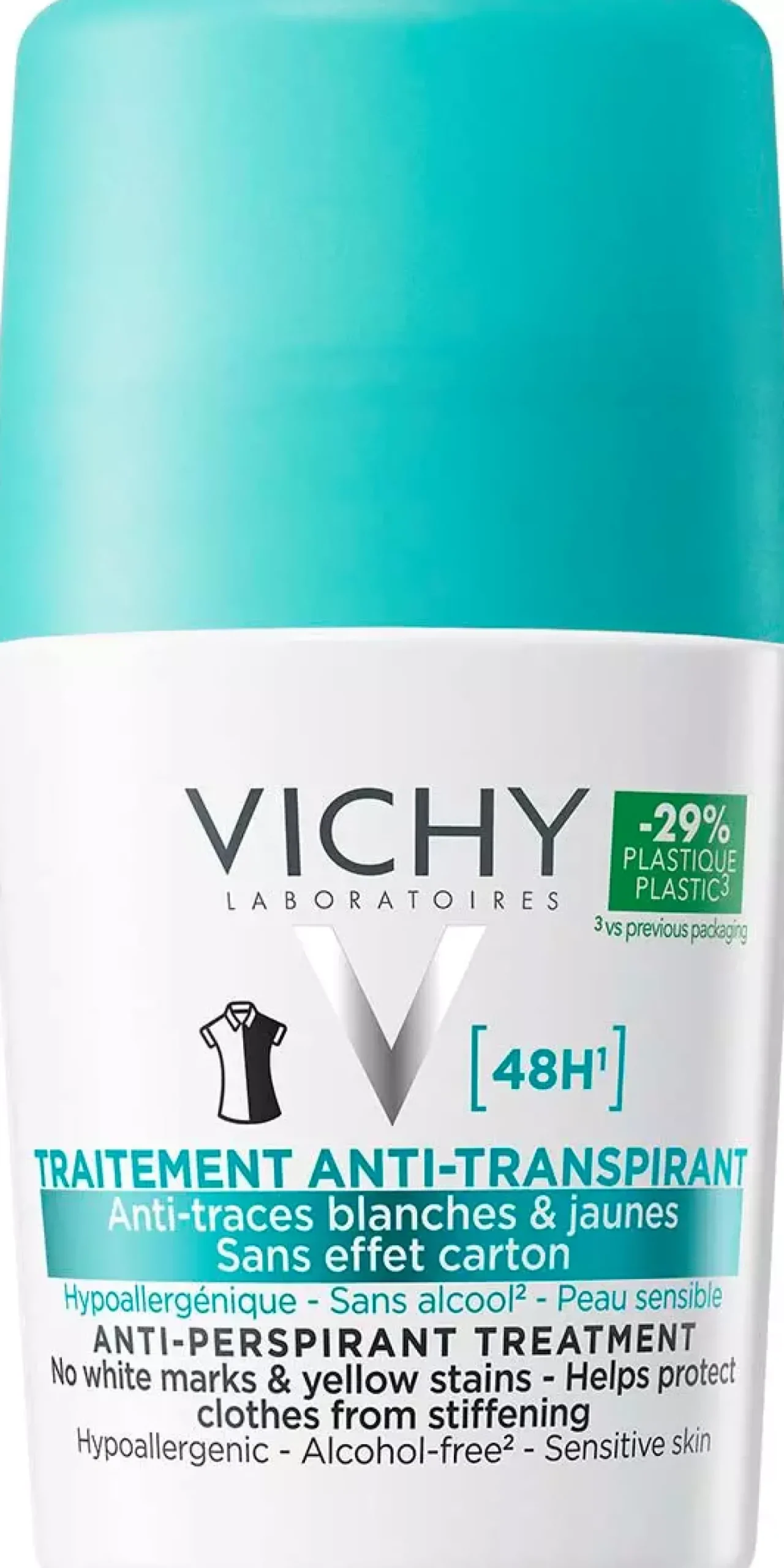 VICHY Anti-Trace antiperspirant deodorant roll-on 48h