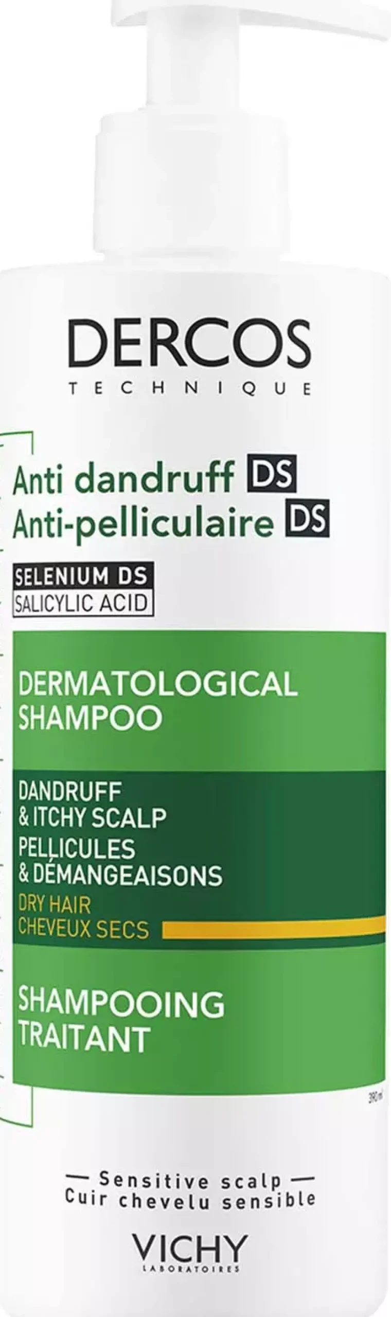 VICHYDercos Technique Anti-Dandruff Shampoo for Dry Hair 390 ml