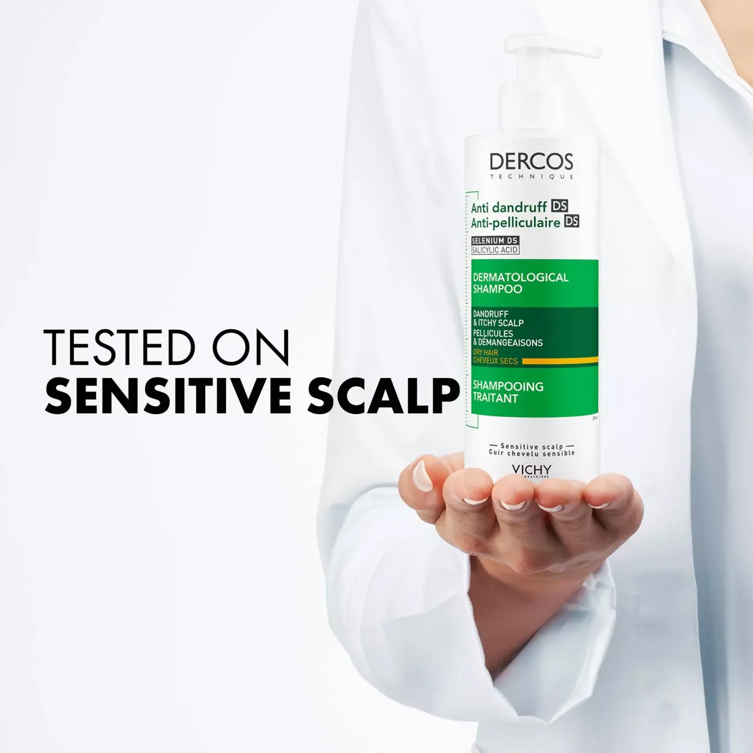 VICHYDercos Technique Anti-Dandruff Shampoo for Dry Hair 390 ml