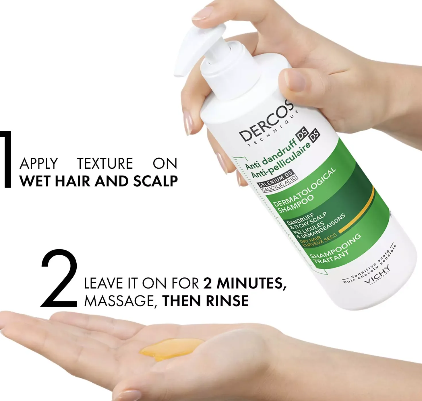 VICHYDercos Technique Anti-Dandruff Shampoo for Dry Hair 390 ml