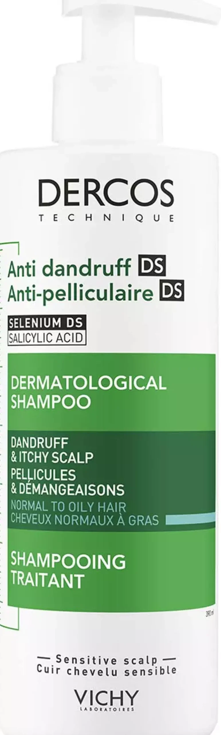 VICHYDercos Technique Anti-Dandruff Shampoo for Normal and Oily Hair 390 ml