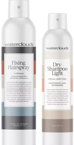 Waterclouds Fixing Hairspray 250 ml & Dry Shampoo Light 200 ml