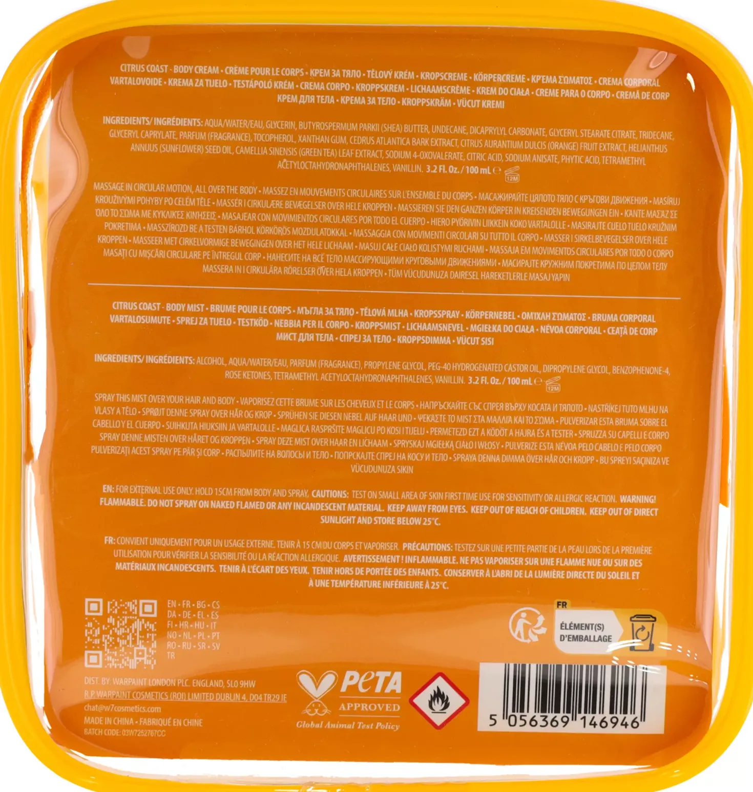 W7 Body Mist & Butter Set Citrus Coast