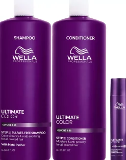 Wella Professionals Ultimate Color Bundle shampoo 1000 ml & Conditioner 1000 ml & Leave-In 95 ml