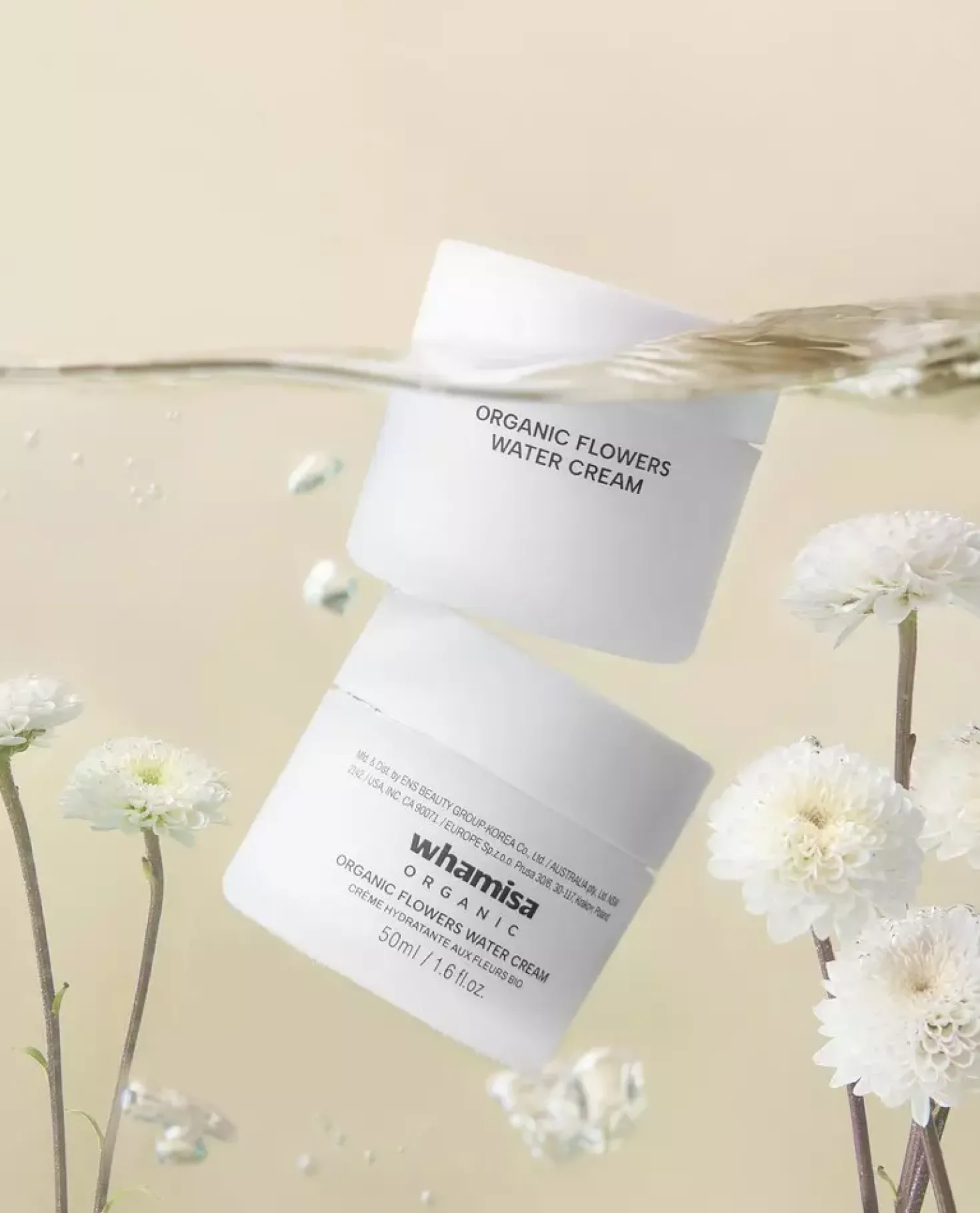 Whamisa Organic Flowers Water Cream 50 ml