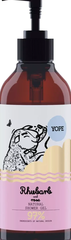 YOPEBotanical Shower Gel Rhubarb and Rose 400 ml