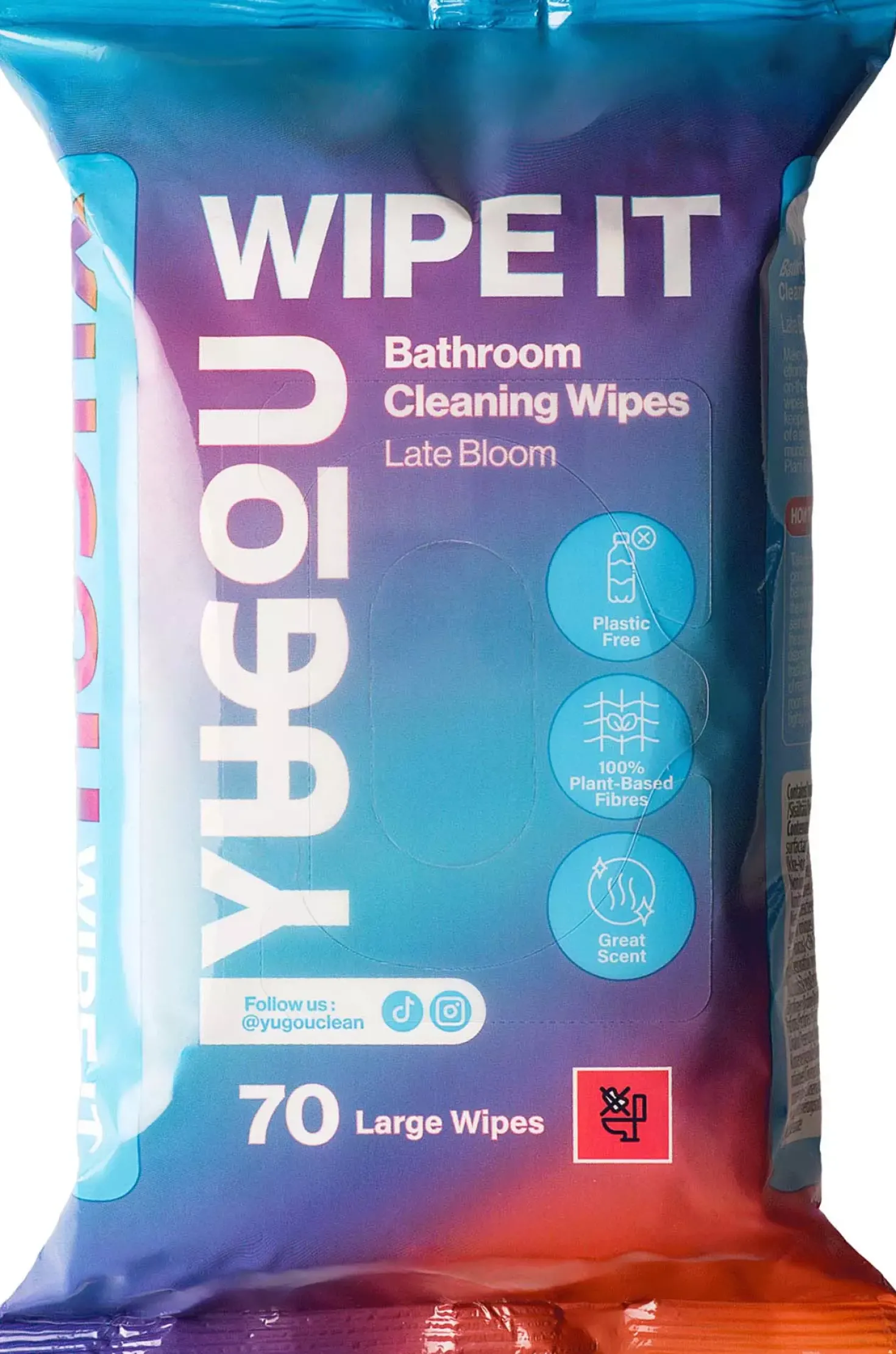 YUGOU WIPE IT Bathroom Cleaning Wipes Late Bloom 70 stk